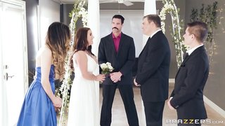 Shameless bride cheats on her groom right on the wedding day